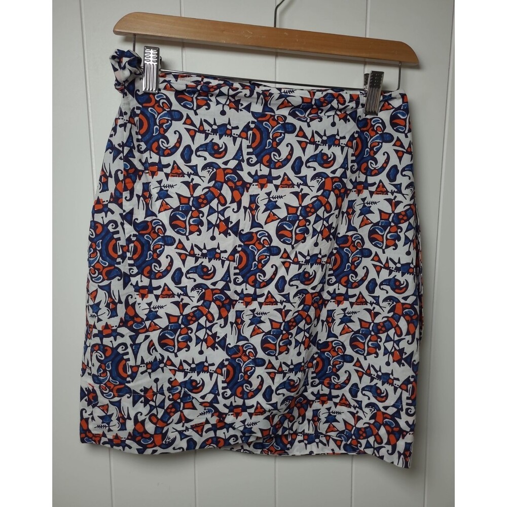 Xirena Karmen Skirt Womens Size Small White Blue Summer Cotton